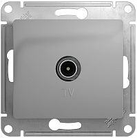 Розетка TV Оконечная без рамки Systeme Electric Glossa 1-м. алюминий картинка